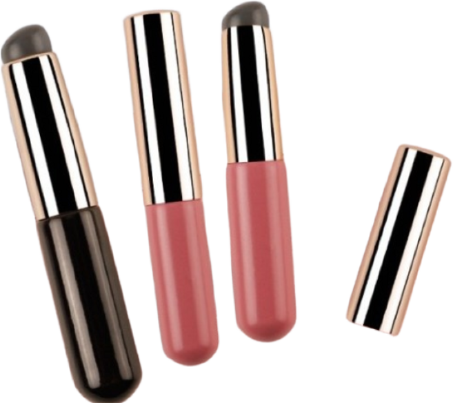 허니듀_메이크업 립 실리콘 스머지 브러쉬 휴대용, 1개, H_블랙