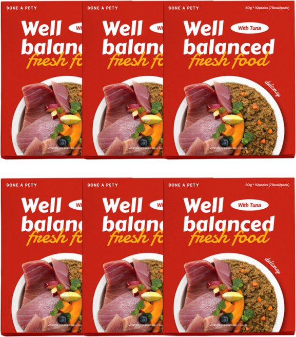 본아페티 눈물 기능성 자연 화식 눈건강 강아지 사료 기호성 좋은 습식, 참치, 80g, 60개