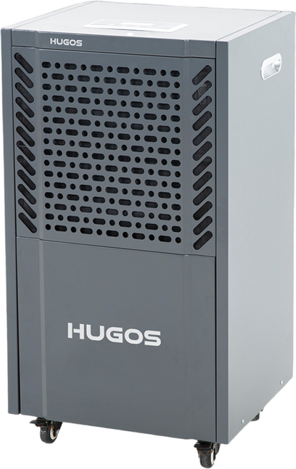 휴고스 고효율 업소용 대용량 100L 120L 컴팩트 창고 이동식 제습기 (예약설정/연속배수/LED패널), 본품(120L) + 배수펌프 6M/호스 5M