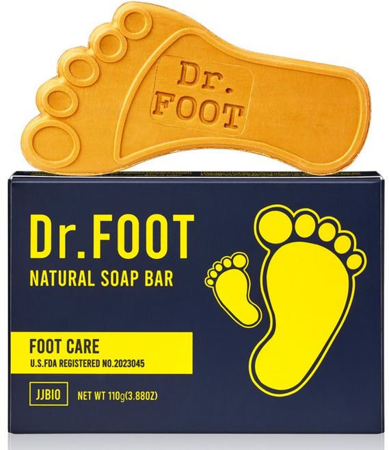 JJBIO Dr.FOOT 닥터풋 허브 발비누 / 항균 발냄새 뒤꿈치 각질 제거 발땀 발톱관리 풋케어 비누, 1개입, 5개, 110g