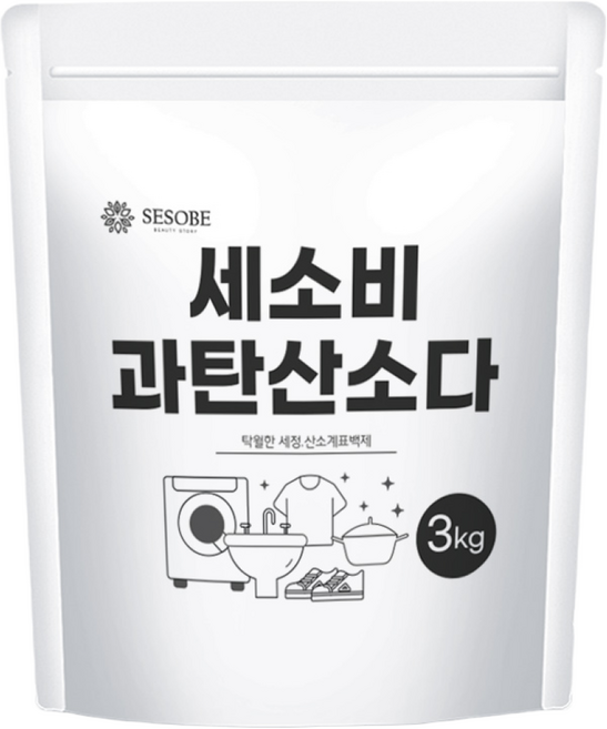 세소비 국내산 프리미엄 과탄산소다 섬유표백 욕실청소 주방청소용 세정제, 2개, 3kg