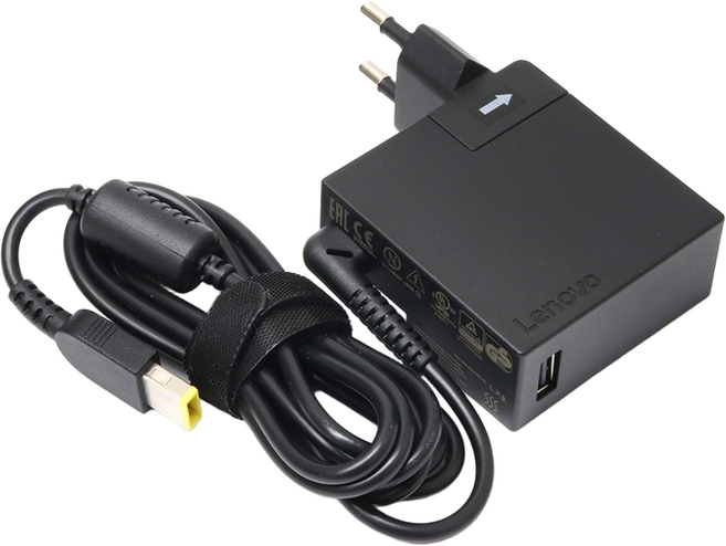 레노버 정품 20V 3.25A Slimtip 65W 일체형 트레블 어댑터 USB포트, 1개