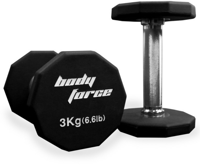 바디포스 TPU 우레탄 10각 3kg~50kg 덤벨 홈짐 헬스장 아령 [동화스포츠 공식 제품], 4kg, 1개