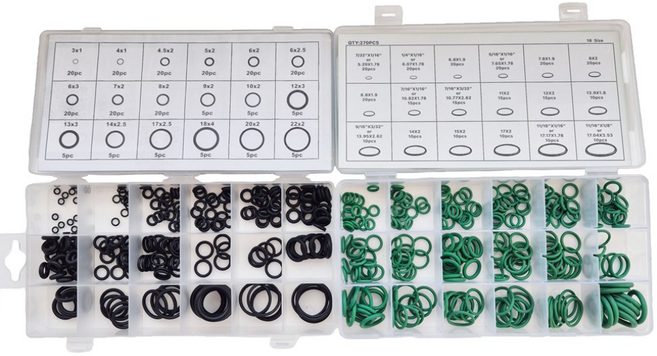 실리콘링 오링킷트 고무 패킹 스냅링 실링 바킹 오링, 1세트