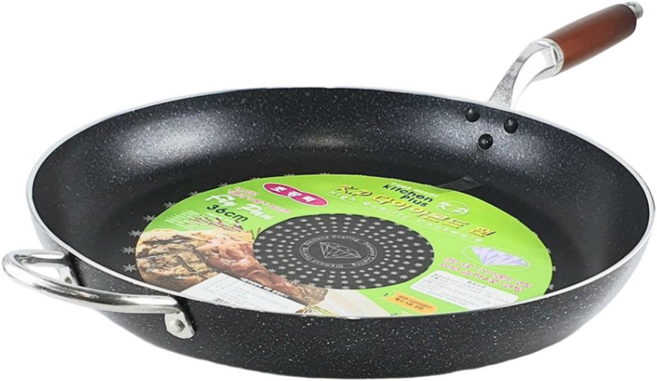 국산 ER 대용량 프라이팬 업소용 팬 영업용 코팅 팬, 38cm, 1개