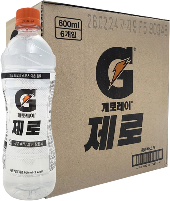 게토레이 제로, 600ml, 6개