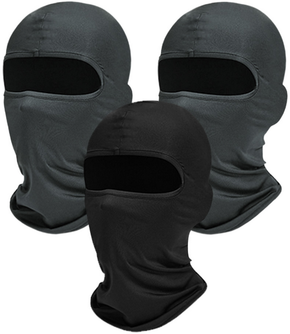 [2+1] 냉감소재로 시원한 스포츠 쿨 바라클라바, 블랙+그레이+그레이, 1개