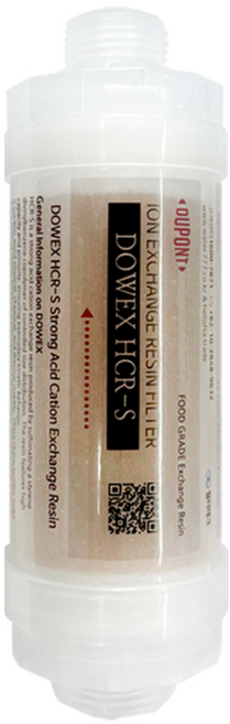 Dowex HCR-S-DT5 양이온 교환수지 샤워/비데 필터 나사형 단품, 1개