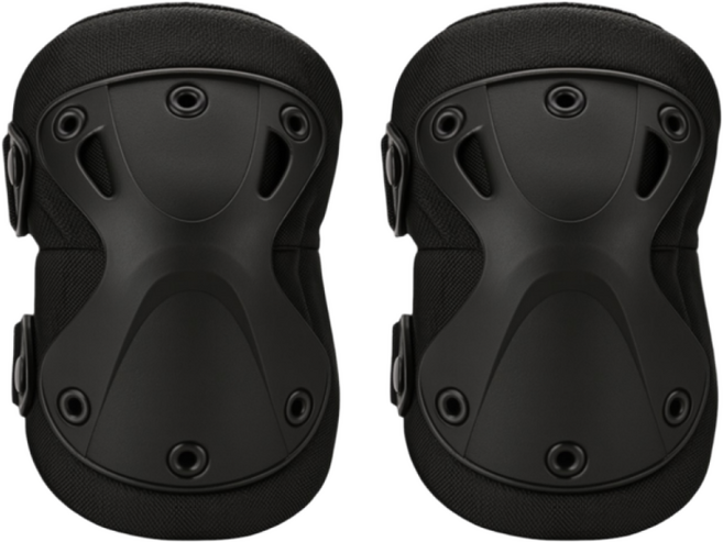 천끝 작업용 무릎 보호대 현장 시공 타일 미장 팔꿈치 보호, 1세트, 블랙