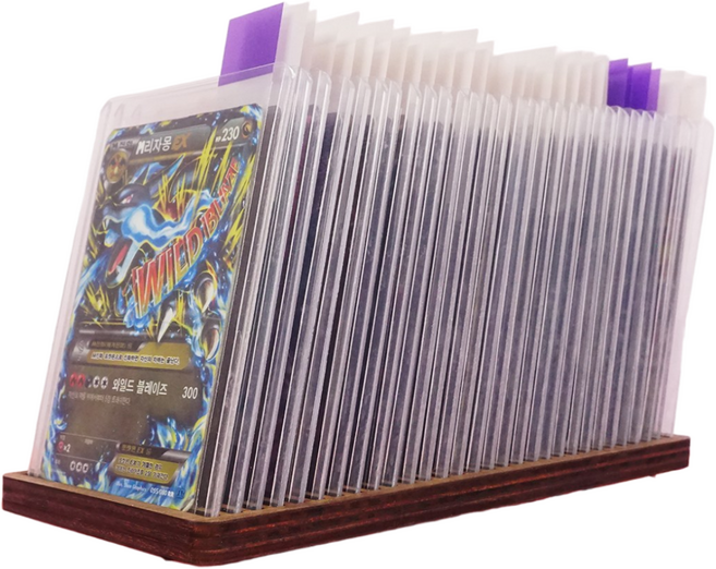 잉여공방 목공방 핸드메이드 커스텀 우드 포켓몬 카드 포카 탑로더 홀더 디스플레이 멀티 30PCS