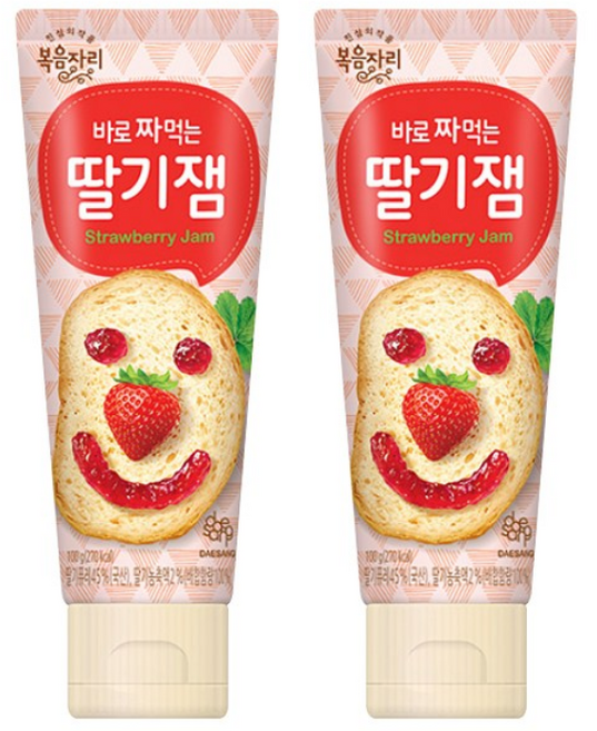 복음자리 바로 짜먹는 딸기잼, 100g, 2개