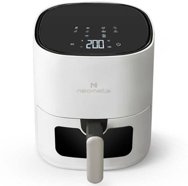 네오메타 에어프라이어 5L 저소음 대용량 고구마 군밤 에어프라이기, 아이보리, NEM-AF381E