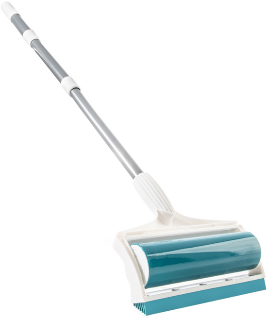 CANZ 롱 쫀돌이 반영구 돌돌이 실리콘겔 밀대 먼지 청소 머리카락 제거 바닥클리너, 1개