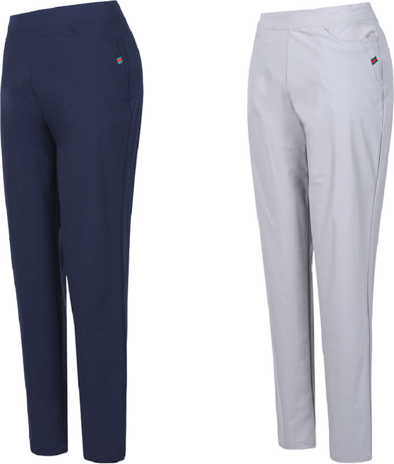 노블진 1+1 빅사이즈 편한 여성 일자 스판바지 밴딩팬츠