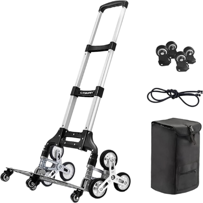 녹원 삼각바퀴 접이식 핸드카트 계단운반카트 손수레 구르마, 1개, 계단카트-중