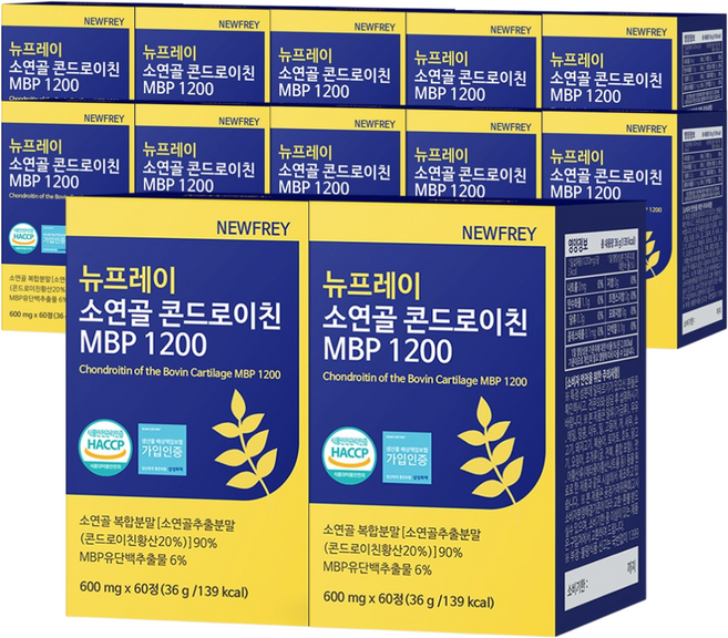 뉴프레이 소연골 콘드로이친 MBP 1200 12박스, 60정, 12개