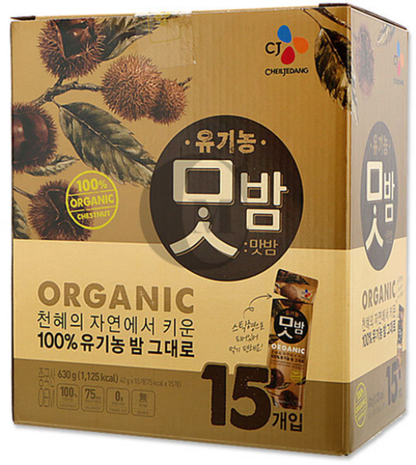 CJ 유기농 맛밤, 42g, 15개