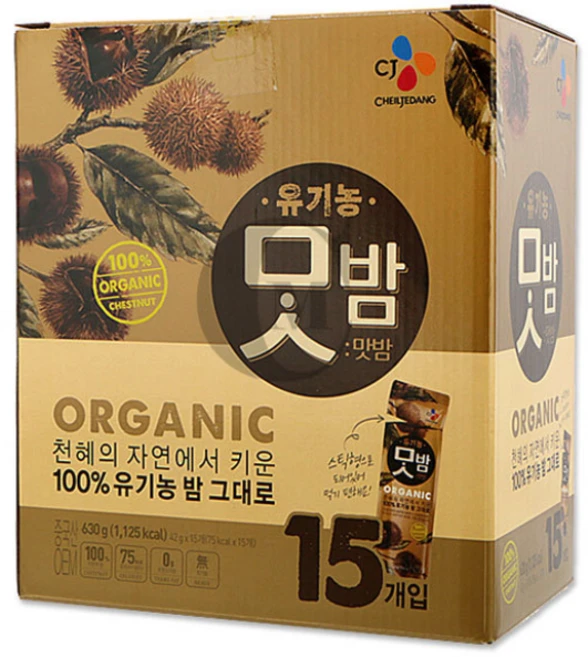 CJ 유기농 맛밤, 42g, 15개 - 쿠팡