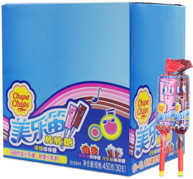 츄파춥스 피리캔디 딸기향 15p + 콜라향 15p 세트, 450g, 1세트