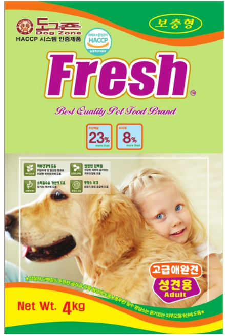 도그죤 후레쉬 클로렐라 어덜트 4kg, 1개