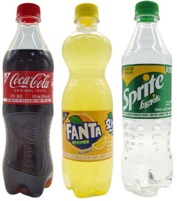 코카콜라 환타 스프라이트 업소용 500ml 8병씩 총24병, 1세트