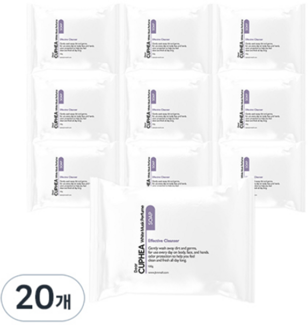 디어쿠페아 퍼퓸 목욕비누 화이트머스크향, 100g, 20개