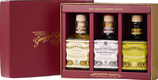 선물 세트 주세페주스티 올리브오일 250ml & 1메달 큐빅 발사믹 식초 250ml & 화이트 발사믹식초 250ml 쥬세페쥬스티 3종, 1개