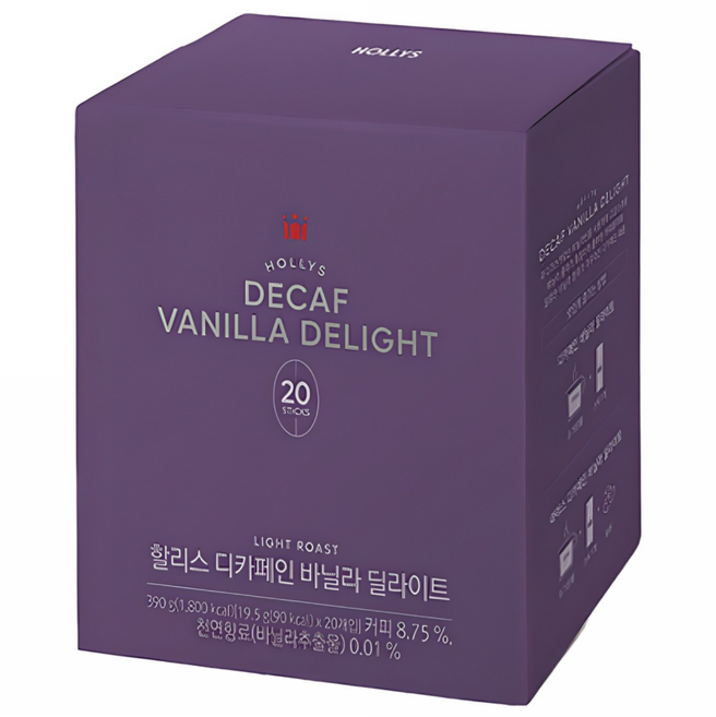 할리스 디카페인 바닐라 딜라이트 커피믹스, 19.5g, 20개입, 1개