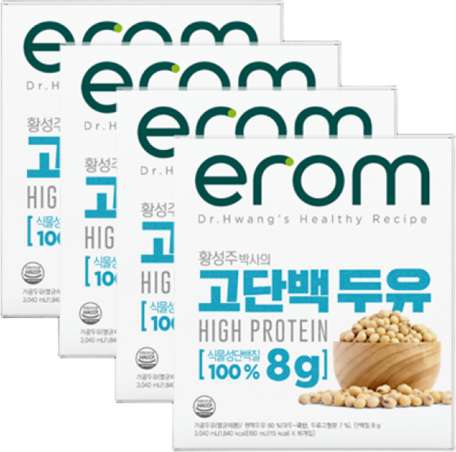 이롬 황성주 박사의 고단백 두유, 190ml, 64개