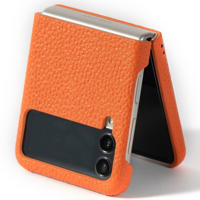 본아띠 갤럭시 Z플립3 2&1 소가죽 MERCER SHRUNKEN 핸드스트랩 제트플립3 지플립2 1 핸드폰케이스