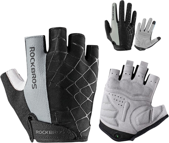 스파이더 자전거 긴장갑 양손세트, 그레이, 1개