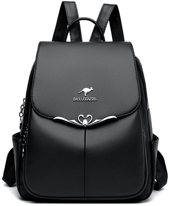 레드에셋 여성용 심플 가죽 백팩 여행용 데일리 가벼운 가방 배낭