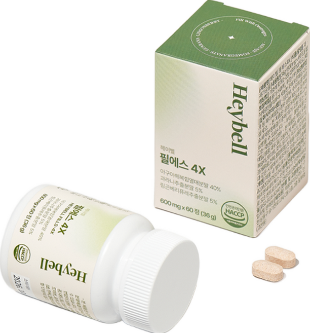 헤이벨 필에스 4X 가슴 볼륨 탄력 4주분, 1개, 60정