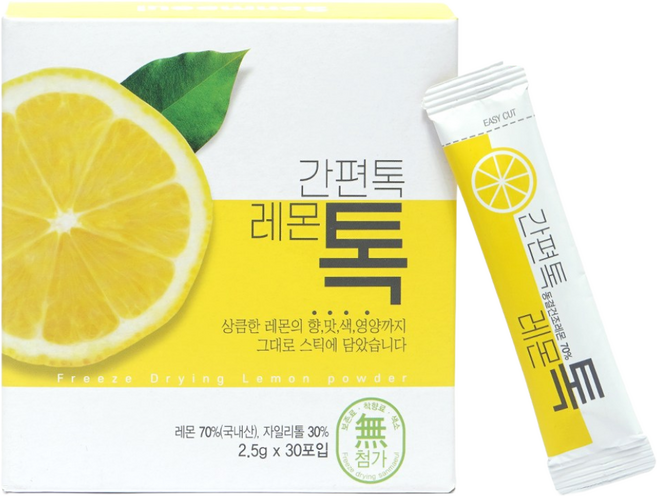 산마을 간편톡 레몬톡 레몬가루, 2.5g, 30개