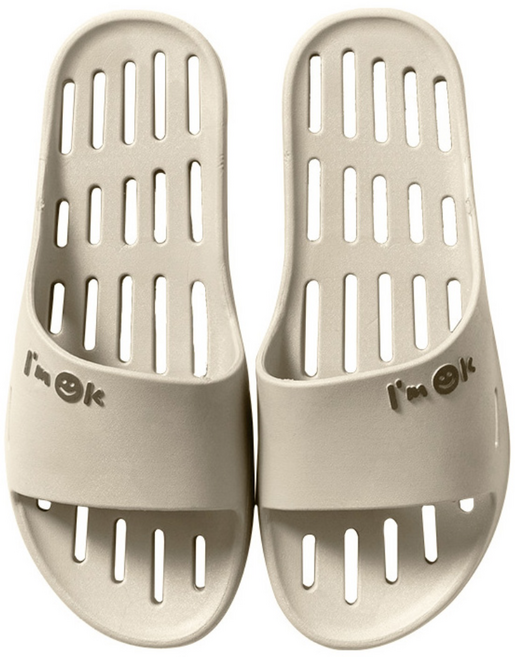 미끄럼방지 욕실화 슬림핏 낮은 논슬립 욕실슬리퍼 화장실슬리퍼, 1개, 베이지