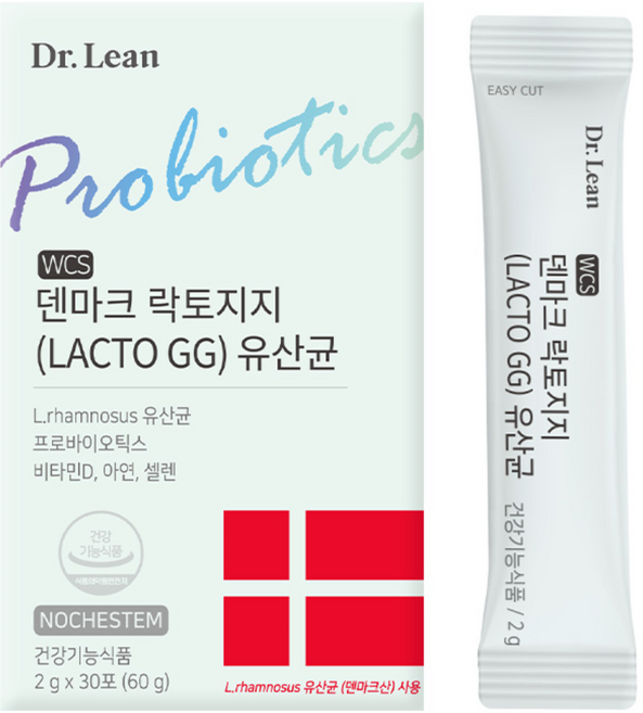 [공식] 닥터린 WCS 덴마크 락토지지 유산균 (LACTO GG 유산균/프로바이오틱스/비타민D/아연/셀렌) NOCHESTEM, 60g, 4개