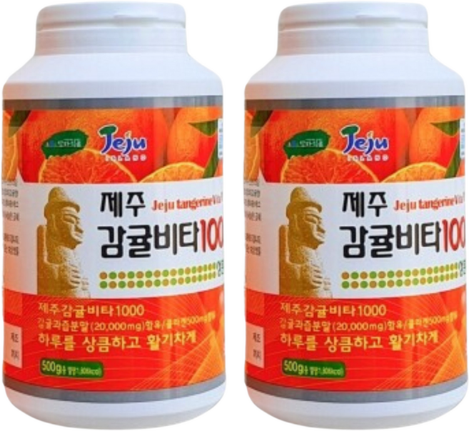 제주 감귤비타 1000 감귤비타민 C 제주종합감귤비타민, 500g, 2개