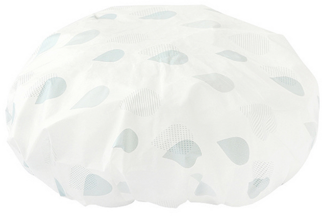 트레이드미 드라이 물방울 비닐 샤워캡, 블루, 1개