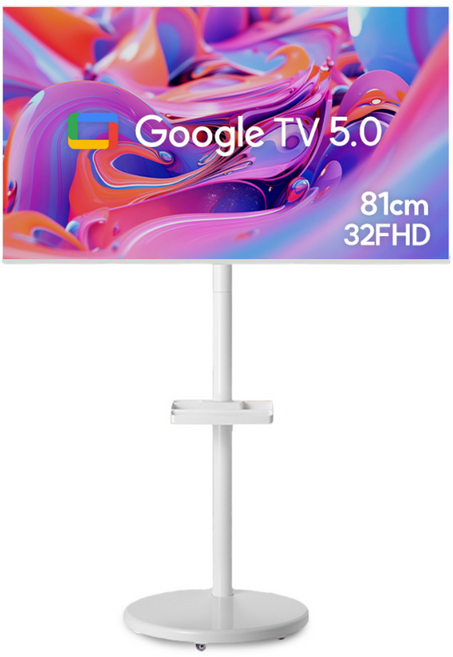 스카이뷰 화이트에디션 삼탠바이미 81cm(32인치) FHD 스마트 이동식 TV 중소바이미 삼텐바이미, 고객직접설치, 이동형 스탠드, 삼탠바이미 셋트