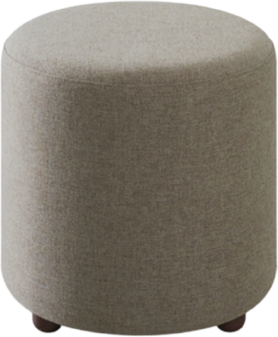 솔이솔문 패브릭 인조가죽 아쿠아패브릭 스툴 의자 원형스툴 원형 화장대의자 화장대의자스툴 병원대기실의자 보조의자, 1개, 패브릭 원형 연브라운