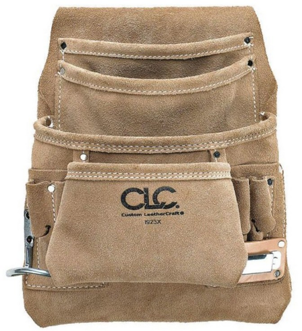 스웨이드 가죽 벨트형 목수 공구집 CLC I923X, 1개