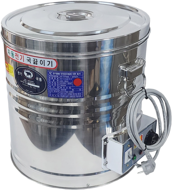 명보산업 전기국끓이기 60호 식당워머기 곰솥 육수 급식국통 대용량 전기국통 온수 포트 보온통 국산