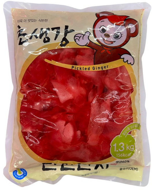 반찬단지 빨간 초생강 1.3kg