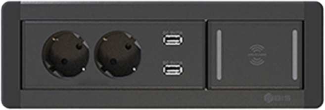 BIS 전동터치콘센트 빌트인 USB콘센트 BID-202MW