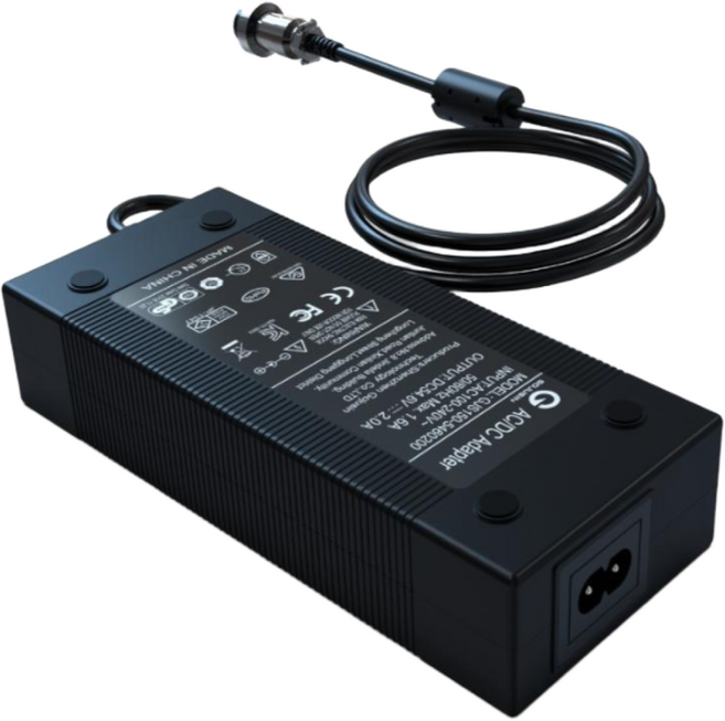 모토벨로 42V DC2.5 'ㄱ'자형단자 충전기 호환 G8 TX7 FAT TX8 프로2 GX8, 42V 1.7A DC 2.5mm 기억자형, 1개