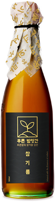 푸른방앗간 저온압착 통참깨 참기름, 1개, 300ml