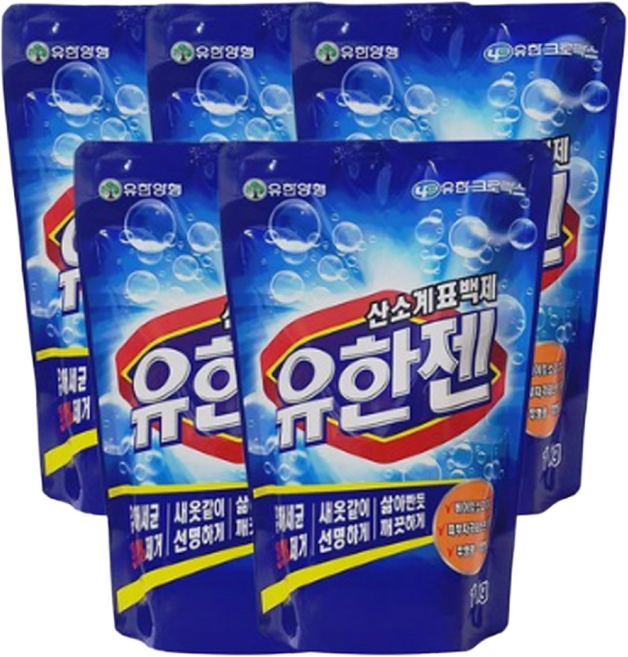 유한양행 유한젠산소계표백제1kg, 1kg, 5개