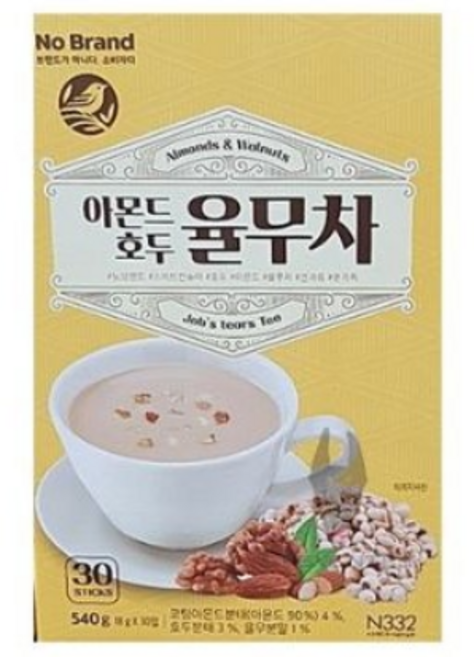 노브랜드 아몬드호두 율무차 30입, 1개, 1개, 30개입, 18g