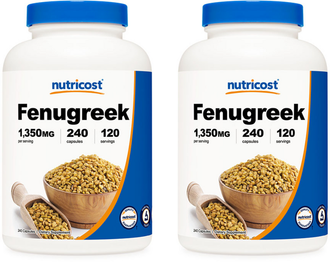 Nutricost 뉴트리코스트 페뉴그릭 1350mg 240캡슐 2개세트, 240정, 2개