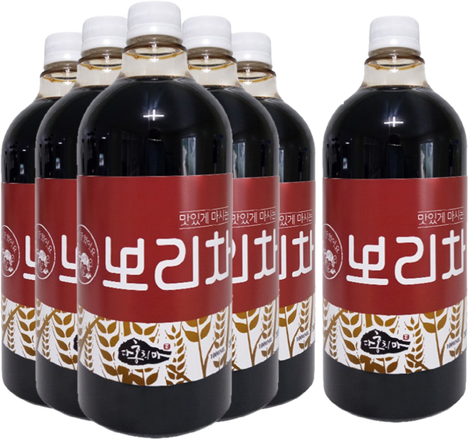 홍치마 대용량 국산 보리차 원액 액상 100%볶은보리 농축액 건강차 1000ml 다홍치마, 1L, 6개